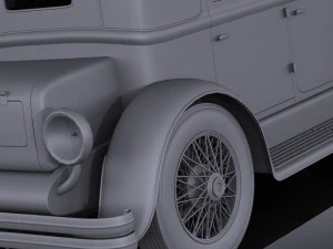 Duesenberg j 232 1930 Sedan vray 3D Model