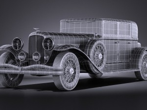 Duesenberg j 232 1930 Sedan vray 3D Model