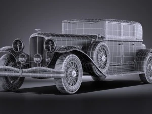 Duesenberg j 232 1930 Sedan vray 3D Model
