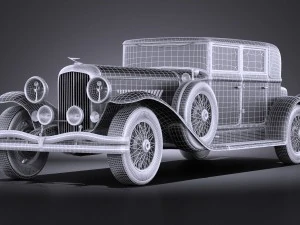 Duesenberg j 232 1930 Sedan vray 3D Model