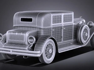 Duesenberg j 232 1930 Sedan vray 3D Model