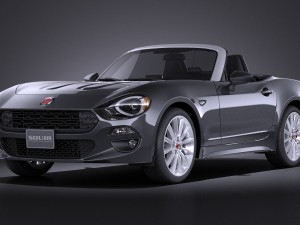 Fiat 124 Spider 2017 vray 3D 모델
