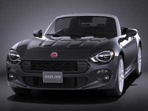 Fiat 124 Spider 2017 vray Model 3D
