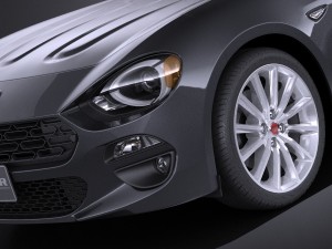 Fiat 124 Spider 2017 vray Model 3D