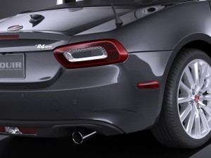 Fiat 124 Spider 2017 vray Model 3D