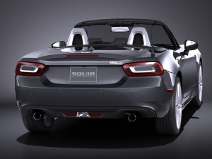 Fiat 124 Spider 2017 vray Model 3D