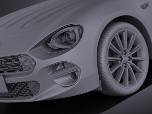 Fiat 124 Spider 2017 vray Model 3D