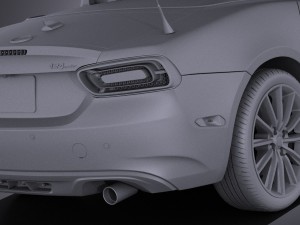 Fiat 124 Spider 2017 vray Model 3D