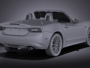 Fiat 124 Spider 2017 vray Model 3D