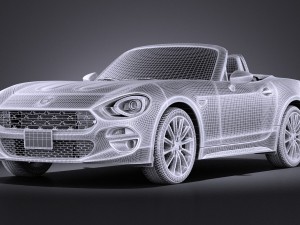 Fiat 124 Spider 2017 vray Model 3D