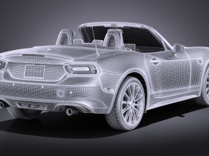 Fiat 124 Spider 2017 vray Model 3D