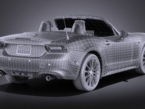 Fiat 124 Spider 2017 vray Model 3D