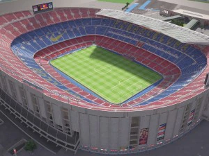 Camp Nou Barcelona Stadium 3D Model