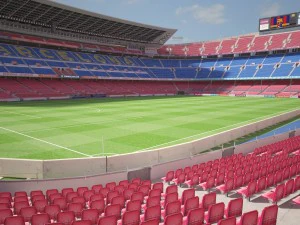 Camp Nou Barcelona Stadium 3D Model