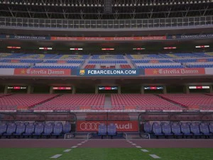 Camp Nou Barcelona Stadium 3D Model