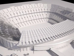 Camp Nou Barcelona Stadium 3D Model