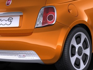 Fiat 500e 2014 vray 3D Модель
