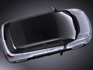 Fiat 500L 2013 vray 3D Model