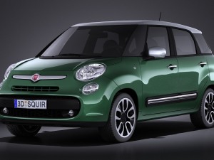 Fiat 500L Living 2014 vray 3Dモデル