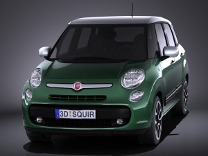 Fiat 500L Living 2014 vray 3D मॉडल