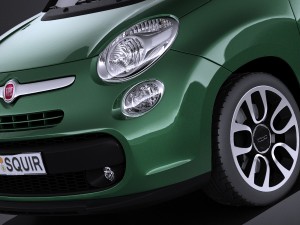 Fiat 500L Living 2014 vray 3D मॉडल