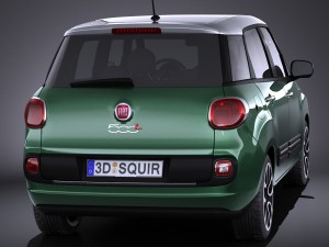 Fiat 500L Living 2014 vray 3D मॉडल