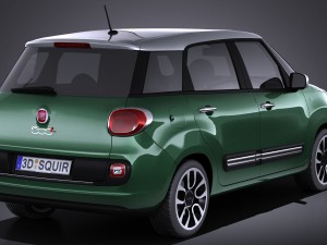 Fiat 500L Living 2014 vray 3D मॉडल