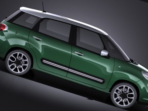 Fiat 500L Living 2014 vray 3D मॉडल