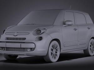Fiat 500L Living 2014 vray 3D मॉडल