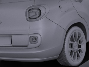 Fiat 500L Living 2014 vray 3D मॉडल