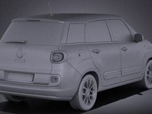 Fiat 500L Living 2014 vray 3D मॉडल
