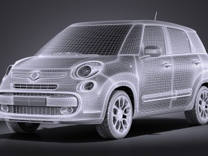 Fiat 500L Living 2014 vray 3D मॉडल