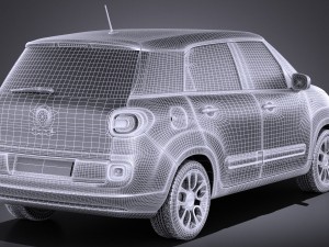 Fiat 500L Living 2014 vray 3D मॉडल