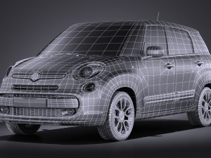 Fiat 500L Living 2014 vray 3D मॉडल