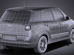 Fiat 500L Living 2014 vray 3D मॉडल