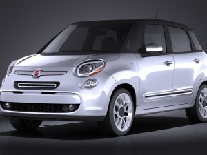 Fiat 500L US Version 2014 vray Model 3D