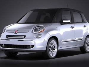 菲亚特 500L 美版 2014 vray 3D 模型