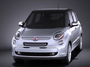 Fiat 500L US Version 2014 vray 3D Model