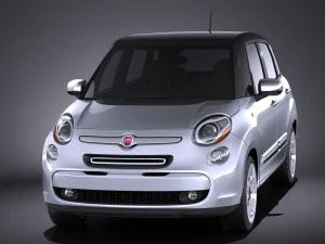 Fiat 500L US Version 2014 vray 3D Model