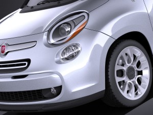 Fiat 500L US Version 2014 vray 3D Model