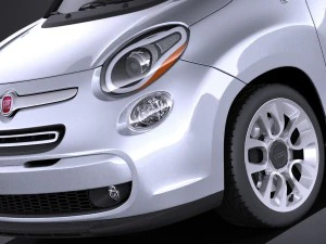 Fiat 500L US Version 2014 vray 3D Model