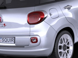 Fiat 500L US Version 2014 vray 3D Model