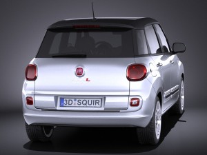 Fiat 500L US Version 2014 vray 3D Model