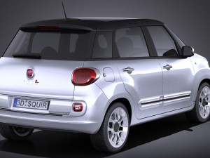 Fiat 500L US Version 2014 vray 3D Model