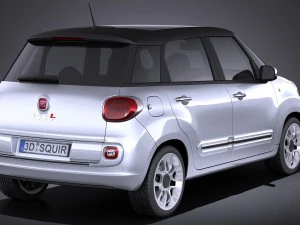Fiat 500L US Version 2014 vray 3D Model