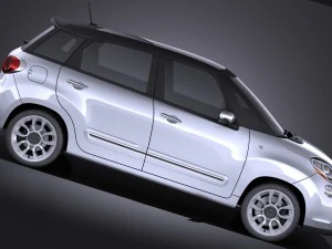 Fiat 500L US Version 2014 vray 3D Model