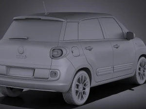 Fiat 500L US Version 2014 vray 3D Model