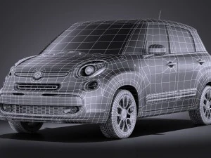Fiat 500L US Version 2014 vray 3D Model