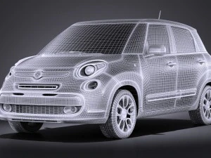 Fiat 500L US Version 2014 vray 3D Model