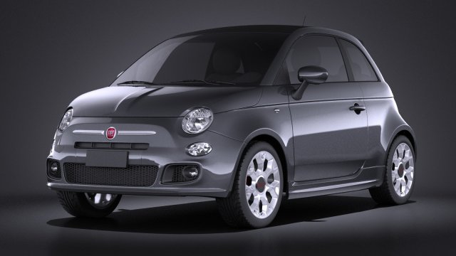Fiat 500S 2014 vray 3D मॉडल .c4d .max .obj .3ds .fbx .stl .blend